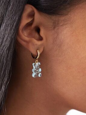 Bon Voyage 3-Pair Gold Plated Gummy Bear Earring Set